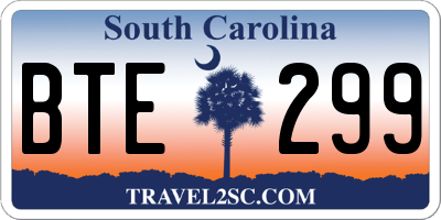 SC license plate BTE299