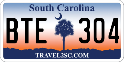 SC license plate BTE304