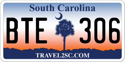 SC license plate BTE306