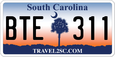 SC license plate BTE311