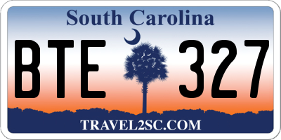 SC license plate BTE327