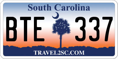 SC license plate BTE337