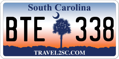 SC license plate BTE338