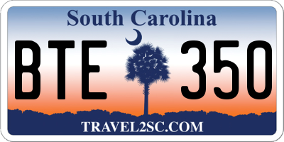 SC license plate BTE350