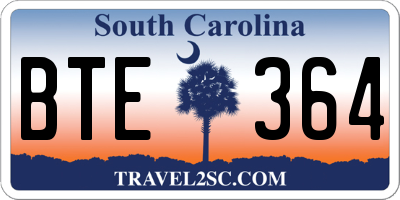 SC license plate BTE364