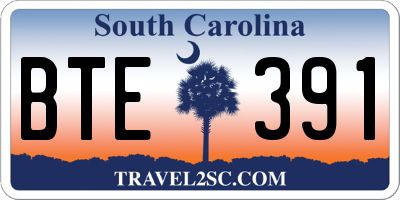 SC license plate BTE391