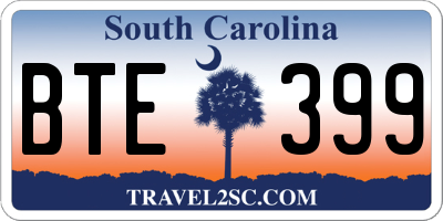 SC license plate BTE399