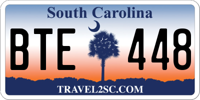 SC license plate BTE448