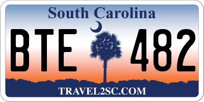 SC license plate BTE482