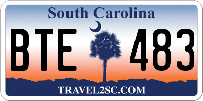 SC license plate BTE483