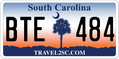 SC license plate BTE484