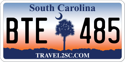 SC license plate BTE485