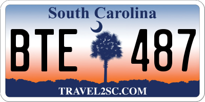SC license plate BTE487