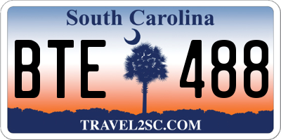 SC license plate BTE488