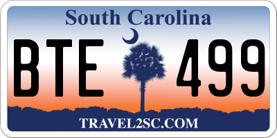 SC license plate BTE499