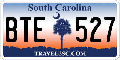 SC license plate BTE527