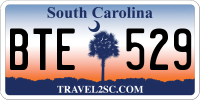 SC license plate BTE529