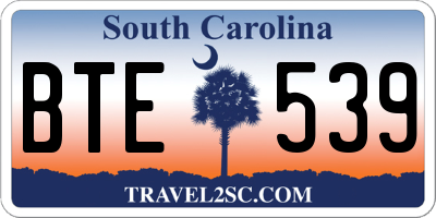 SC license plate BTE539