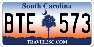 SC license plate BTE573