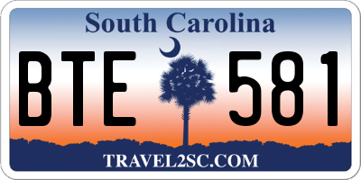 SC license plate BTE581