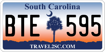 SC license plate BTE595