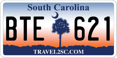 SC license plate BTE621