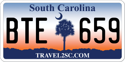 SC license plate BTE659