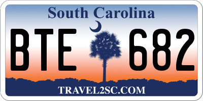 SC license plate BTE682