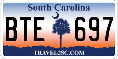 SC license plate BTE697