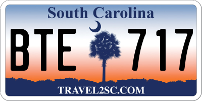 SC license plate BTE717
