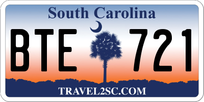 SC license plate BTE721