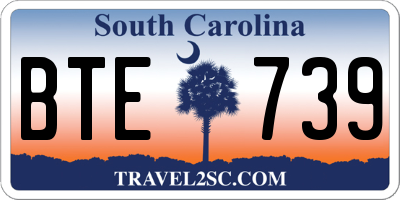 SC license plate BTE739