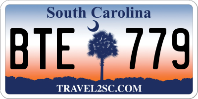 SC license plate BTE779