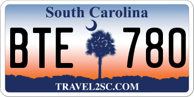 SC license plate BTE780