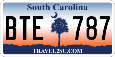 SC license plate BTE787