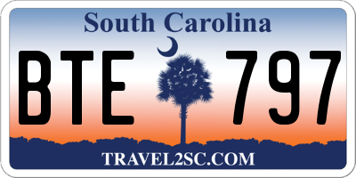 SC license plate BTE797