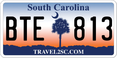 SC license plate BTE813