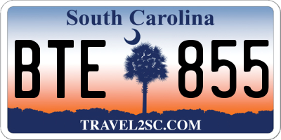 SC license plate BTE855