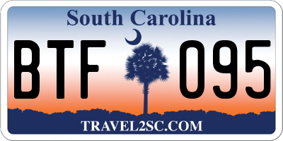 SC license plate BTF095