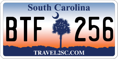 SC license plate BTF256