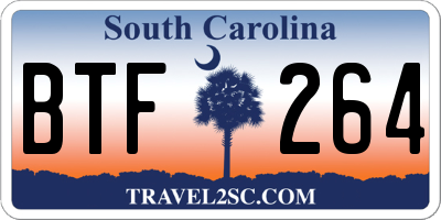 SC license plate BTF264