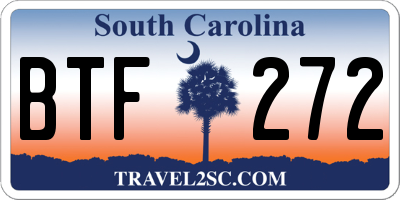 SC license plate BTF272