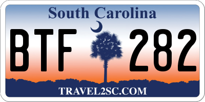 SC license plate BTF282