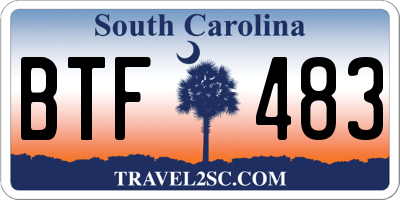 SC license plate BTF483
