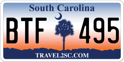SC license plate BTF495