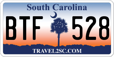 SC license plate BTF528
