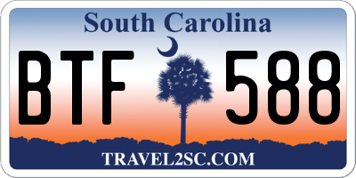 SC license plate BTF588