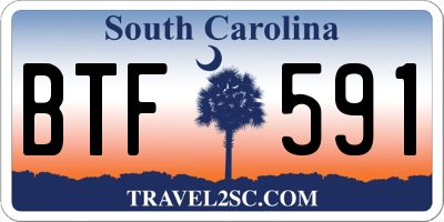 SC license plate BTF591