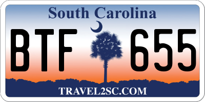 SC license plate BTF655