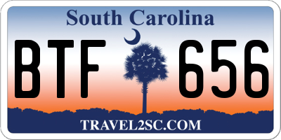 SC license plate BTF656
